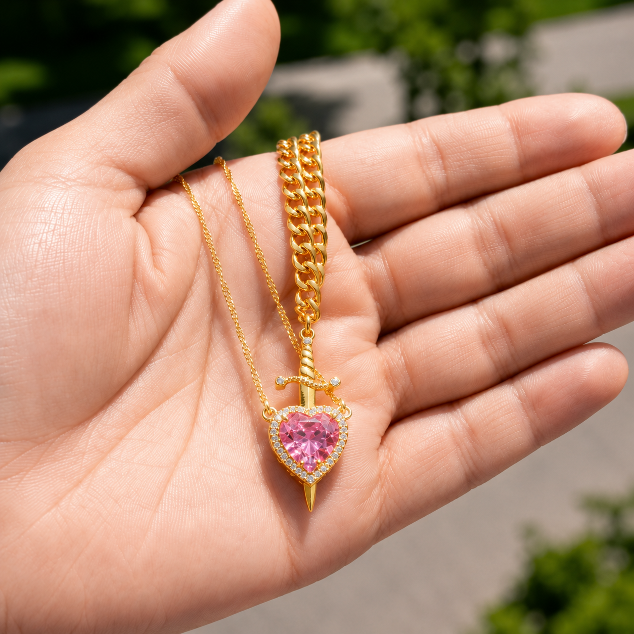 Heart & Dagger Necklace