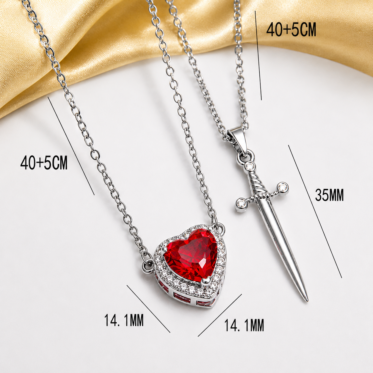 Heart & Dagger Necklace