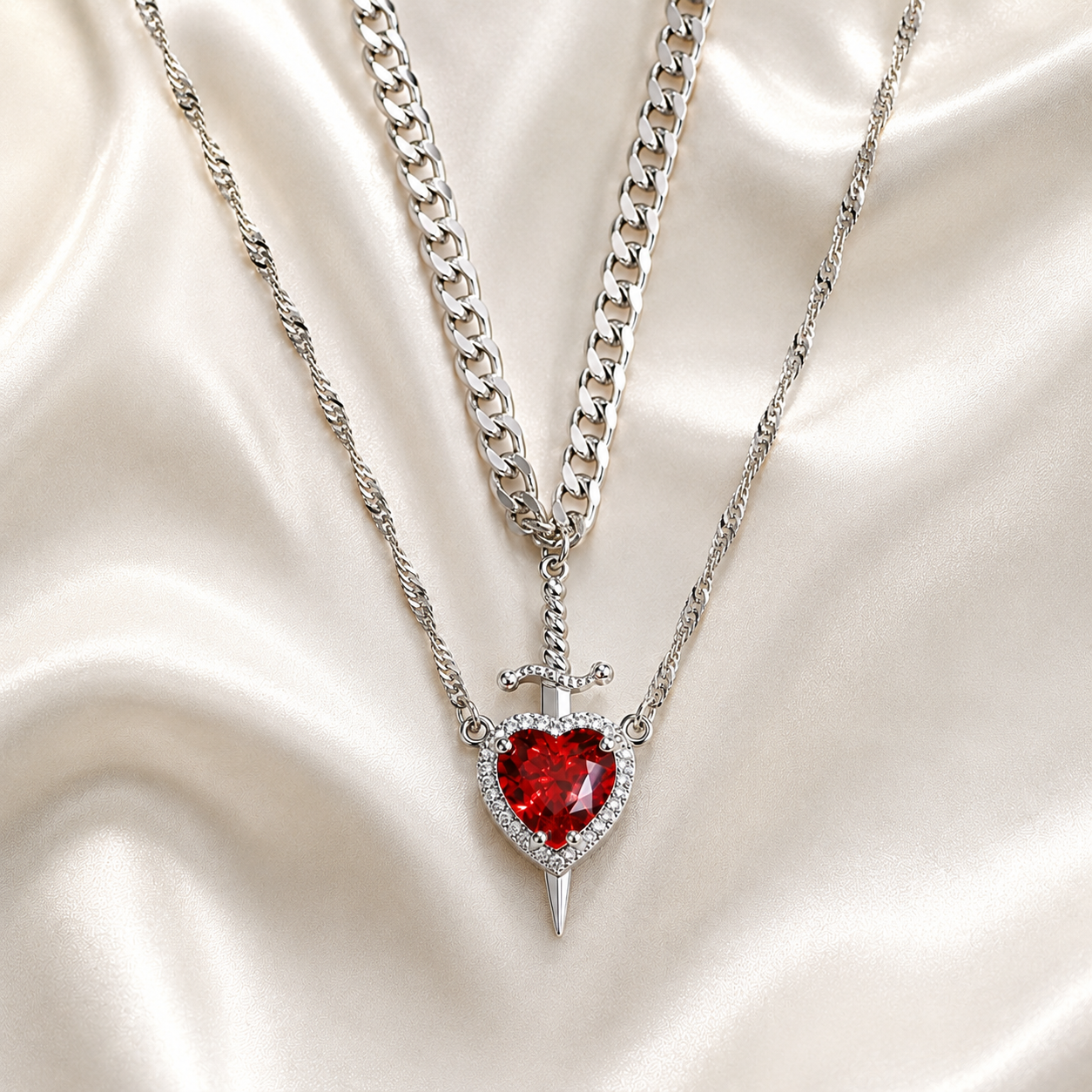 Heart & Dagger Necklace