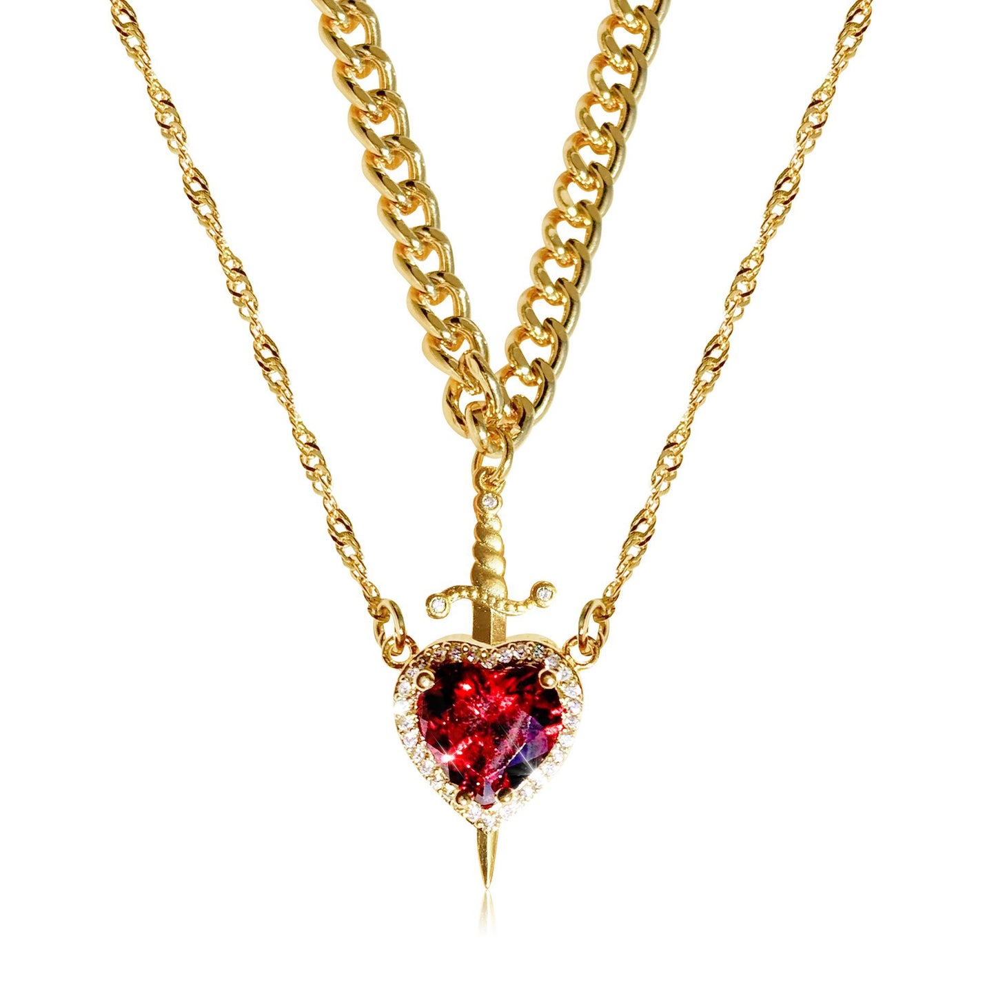 Heart & Dagger Necklace